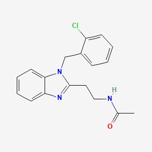 N-[2-[1-[(2-chlorophenyl)methyl]benzimidazol-2-yl]ethyl]acetamide