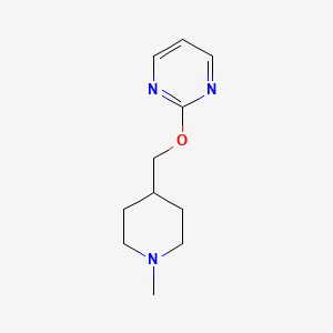 molecular formula C11H17N3O B2375177 2-[(1-Methylpiperidin-4-yl)methoxy]pyrimidine CAS No. 2201615-12-3