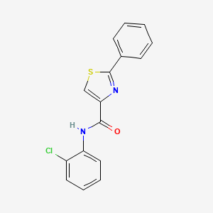 molecular formula C16H11ClN2OS B2375181 N-(2-氯苯基)-2-苯基-1,3-噻唑-4-甲酰胺 CAS No. 303998-32-5