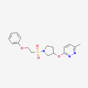 3-Methyl-6-((1-((2-phenoxyethyl)sulfonyl)pyrrolidin-3-yl)oxy)pyridazine