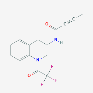 N-[1-(2,2,2-Trifluoroacetyl)-3,4-dihydro-2H-quinolin-3-yl]but-2-ynamide