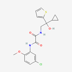 molecular formula C18H19ClN2O4S B2375188 N1-(5-chloro-2-methoxyphenyl)-N2-(2-cyclopropyl-2-hydroxy-2-(thiophen-2-yl)ethyl)oxalamide CAS No. 1396798-98-3