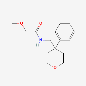 2-methoxy-N-((4-phenyltetrahydro-2H-pyran-4-yl)methyl)acetamide