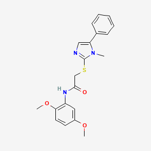 N-(2,5-dimethoxyphenyl)-2-((1-methyl-5-phenyl-1H-imidazol-2-yl)thio)acetamide