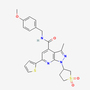 1-(1,1-dioxidotetrahydrothiophen-3-yl)-N-(4-methoxybenzyl)-3-methyl-6-(thiophen-2-yl)-1H-pyrazolo[3,4-b]pyridine-4-carboxamide
