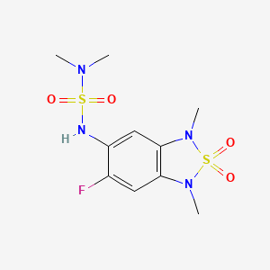 6-(Dimethylsulfamoylamino)-5-fluoro-1,3-dimethyl-2,2-dioxo-2lambda6,1,3-benzothiadiazole