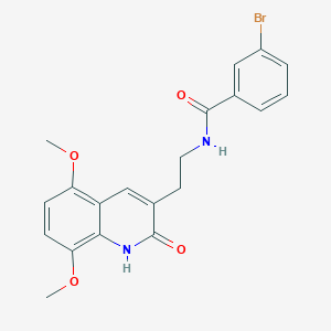 3-bromo-N-[2-(5,8-dimethoxy-2-oxo-1H-quinolin-3-yl)ethyl]benzamide