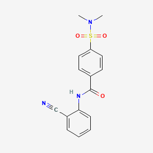 molecular formula C16H15N3O3S B2375204 N-(2-cyanophenyl)-4-(dimethylsulfamoyl)benzamide CAS No. 477497-17-9