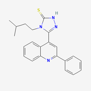 4-(3-methylbutyl)-5-(2-phenylquinolin-4-yl)-4H-1,2,4-triazole-3-thiol