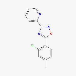 5-(2-Chloro-4-methylphenyl)-3-pyridin-2-yl-1,2,4-oxadiazole