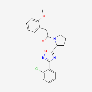 3-(2-Chlorophenyl)-5-{1-[(2-methoxyphenyl)acetyl]pyrrolidin-2-yl}-1,2,4-oxadiazole
