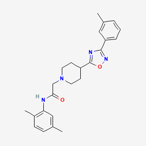 molecular formula C24H28N4O2 B2375218 N-(2,5-二甲基苯基)-2-{4-[3-(3-甲基苯基)-1,2,4-恶二唑-5-基]哌啶-1-基}乙酰胺 CAS No. 1251603-53-8