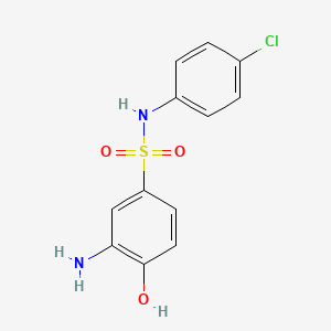 3-amino-N-(4-chlorophenyl)-4-hydroxybenzene-1-sulfonamide