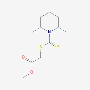 molecular formula C11H19NO2S2 B2375221 Methyl {[(2,6-dimethylpiperidin-1-yl)carbonothioyl]thio}acetate CAS No. 852399-63-4