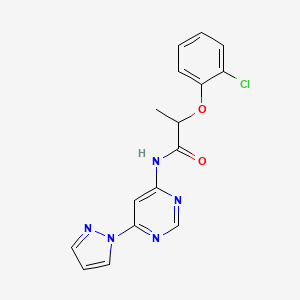 N-(6-(1H-pyrazol-1-yl)pyrimidin-4-yl)-2-(2-chlorophenoxy)propanamide