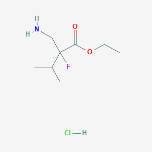 Ethyl 2-(aminomethyl)-2-fluoro-3-methylbutanoate hydrochloride