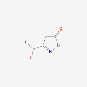 molecular formula C4H3F2NO2 B2375247 3-(Difluoromethyl)-4,5-dihydro-1,2-oxazol-5-one CAS No. 1592626-58-8
