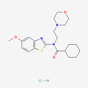 N-(5-methoxybenzo[d]thiazol-2-yl)-N-(2-morpholinoethyl)cyclohexanecarboxamide hydrochloride