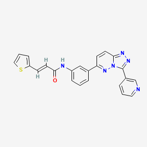 (E)-N-(3-(3-(pyridin-3-yl)-[1,2,4]triazolo[4,3-b]pyridazin-6-yl)phenyl)-3-(thiophen-2-yl)acrylamide