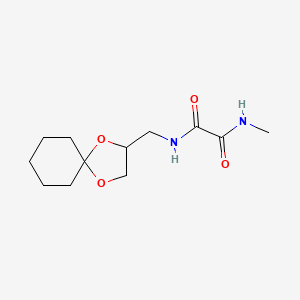 molecular formula C12H20N2O4 B2375280 N1-(1,4-dioxaspiro[4.5]decan-2-ylmethyl)-N2-methyloxalamide CAS No. 899730-48-4
