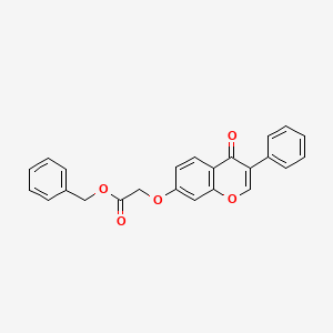 molecular formula C24H18O5 B2375287 苯甲基 2-(4-氧代-3-苯基色满-7-基)氧基乙酸酯 CAS No. 449740-66-3
