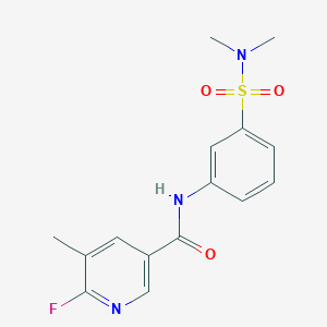 molecular formula C15H16FN3O3S B2375305 N-[3-(Dimethylsulfamoyl)phenyl]-6-fluoro-5-methylpyridine-3-carboxamide CAS No. 2411314-30-0
