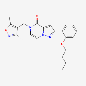 2-(2-butoxyphenyl)-5-((3,5-dimethylisoxazol-4-yl)methyl)pyrazolo[1,5-a]pyrazin-4(5H)-one