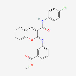 molecular formula C24H17ClN2O4 B2375309 methyl 3-({(2Z)-3-[(4-chlorophenyl)carbamoyl]-2H-chromen-2-ylidene}amino)benzoate CAS No. 1327196-99-5