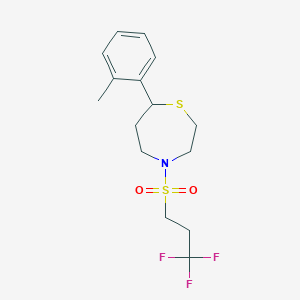 7-(o-Tolyl)-4-((3,3,3-trifluoropropyl)sulfonyl)-1,4-thiazepane
