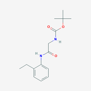 molecular formula C15H22N2O3 B2375315 N-(叔丁氧羰基)-N1-(2-乙基苯基)甘氨酰胺 CAS No. 1387753-63-0