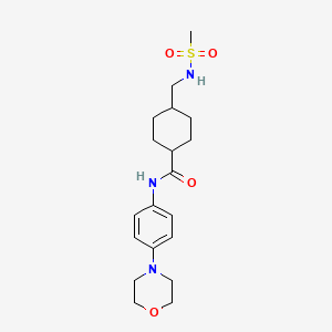molecular formula C19H29N3O4S B2375317 4-(methylsulfonamidomethyl)-N-(4-morpholinophenyl)cyclohexanecarboxamide CAS No. 1203056-68-1