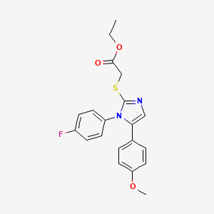 ethyl 2-((1-(4-fluorophenyl)-5-(4-methoxyphenyl)-1H-imidazol-2-yl)thio)acetate