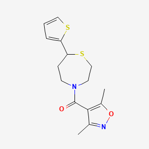 (3,5-Dimethylisoxazol-4-yl)(7-(thiophen-2-yl)-1,4-thiazepan-4-yl)methanone