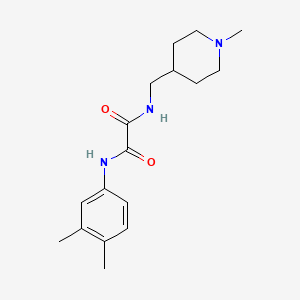 molecular formula C17H25N3O2 B2375327 N1-(3,4-二甲苯基)-N2-((1-甲基哌啶-4-基)甲基)草酰酰胺 CAS No. 952974-98-0