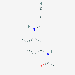 molecular formula C12H14N2O B2375328 N-[4-methyl-3-(prop-2-ynylamino)phenyl]acetamide CAS No. 1342115-37-0