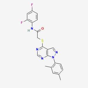 N-(2,4-difluorophenyl)-2-((1-(2,4-dimethylphenyl)-1H-pyrazolo[3,4-d]pyrimidin-4-yl)thio)acetamide
