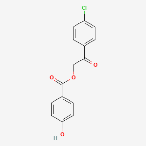 molecular formula C15H11ClO4 B2375353 2-(4-Chlorophenyl)-2-oxoethyl 4-hydroxybenzoate CAS No. 386730-85-4