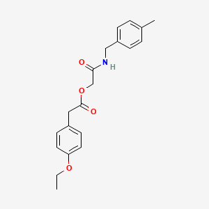molecular formula C20H23NO4 B2375360 2-[(4-Methylbenzyl)amino]-2-oxoethyl (4-ethoxyphenyl)acetate CAS No. 1324123-29-6