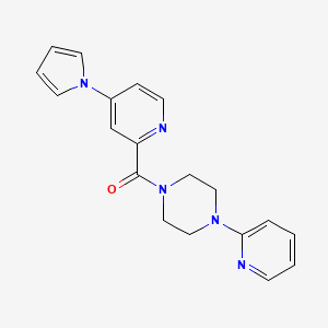 molecular formula C19H19N5O B2375365 (4-(1H-吡咯-1-基)吡啶-2-基)(4-(吡啶-2-基)哌嗪-1-基)甲苯酮 CAS No. 1421459-14-4