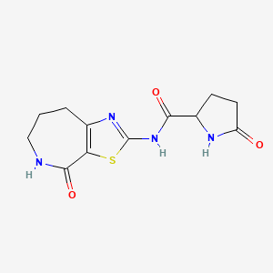 5-oxo-N-(4-oxo-5,6,7,8-tetrahydro-4H-thiazolo[5,4-c]azepin-2-yl)pyrrolidine-2-carboxamide