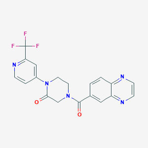 4-(Quinoxaline-6-carbonyl)-1-[2-(trifluoromethyl)pyridin-4-yl]piperazin-2-one