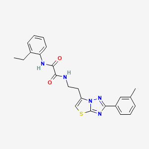 N1-(2-ethylphenyl)-N2-(2-(2-(m-tolyl)thiazolo[3,2-b][1,2,4]triazol-6-yl)ethyl)oxalamide