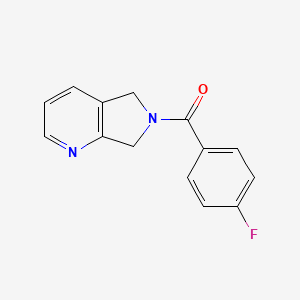 molecular formula C14H11FN2O B2375375 (4-fluorophenyl)(5H-pyrrolo[3,4-b]pyridin-6(7H)-yl)methanone CAS No. 2177060-40-9