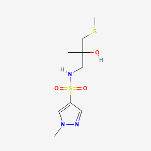 molecular formula C9H17N3O3S2 B2375379 N-(2-羟基-2-甲基-3-(甲硫基)丙基)-1-甲基-1H-吡唑-4-磺酰胺 CAS No. 1788542-94-8