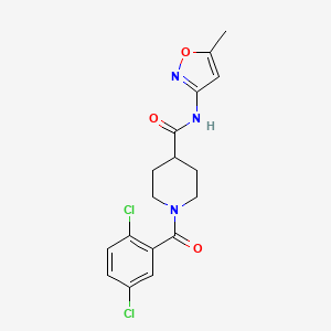 molecular formula C17H17Cl2N3O3 B2375383 1-(2,5-二氯苯甲酰)-N-(5-甲基异恶唑-3-基)哌啶-4-甲酰胺 CAS No. 1251548-15-8