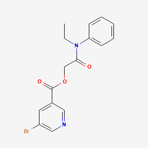 molecular formula C16H15BrN2O3 B2375388 2-[Ethyl(phenyl)amino]-2-oxoethyl 5-bromopyridine-3-carboxylate CAS No. 502718-94-7