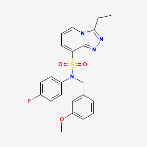 3-ethyl-N-(4-fluorophenyl)-N-(3-methoxybenzyl)[1,2,4]triazolo[4,3-a]pyridine-8-sulfonamide