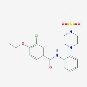 molecular formula C20H24ClN3O4S B237540 3-chloro-4-ethoxy-N-{2-[4-(methylsulfonyl)-1-piperazinyl]phenyl}benzamide 