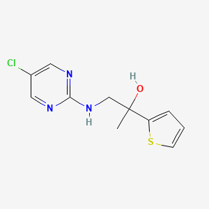 1-[(5-Chloropyrimidin-2-yl)amino]-2-thiophen-2-ylpropan-2-ol