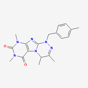 3,4,7,9-tetramethyl-1-(4-methylbenzyl)-7,9-dihydro-[1,2,4]triazino[3,4-f]purine-6,8(1H,4H)-dione